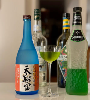 "Green Potato" - sweet potato and melon liqueur in a delicious combination