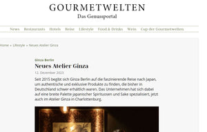 Gourmetwelten - The gourmet portal reports on the opening of Atelier Ginza