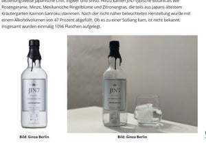 Spirituosen-Journal: Two more JIN7 Japanese craft gins new in Germany
