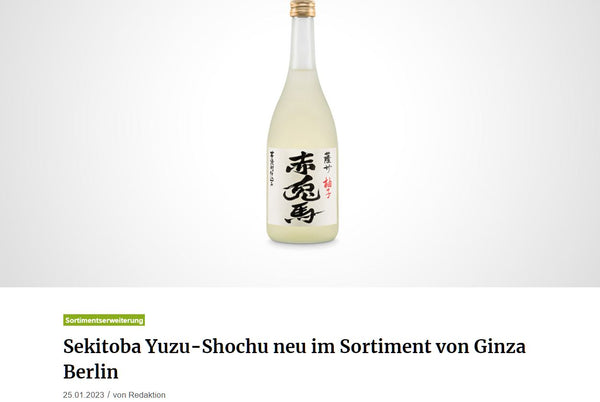 About Drinks: Sekitoba Yuzu-Shochu new in the Ginza Berlin range