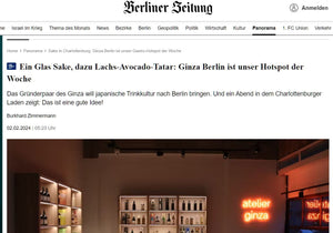 Berliner Zeitung: Ginza Berlin is our hotspot of the week