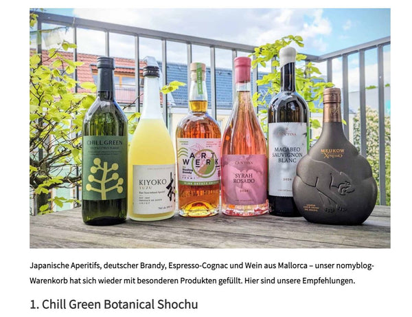 nomyblog: Chill Green Botanical Shochu - the spring shopping basket 2025