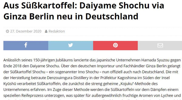 Spirits Journal: Daiyame now also available in Germany