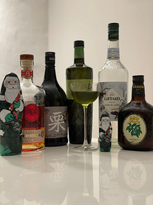 Christmas drink with rum, matcha, chestnut and kabosu: the "Elf" 🤶