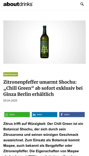 Lemon pepper embraces shochu: "Chill Green" now available exclusively at Ginza Berlin