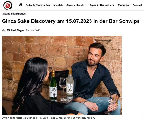 Sumikai: Ginza Sake Discovery on 15.07.2023 in the Bar Schwips